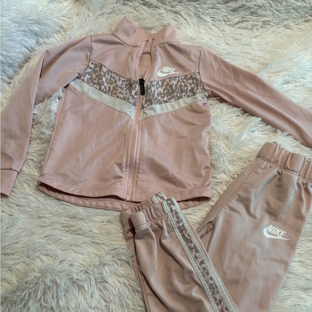 Nike Blush Tracksuit with Animal Print